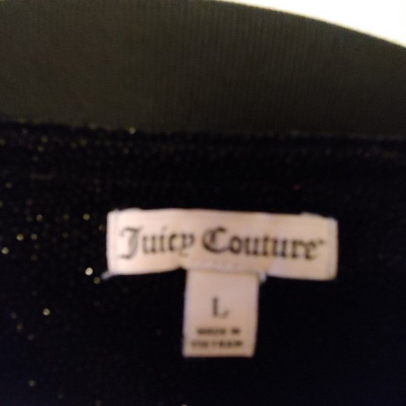 Juicy Couture Velour All Over Glitter Sparkle Full Zip Jacket Y2k Staple L - Picture 14 of 14